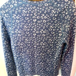 LOFT crew neck sweater. Size small. Blue & white.